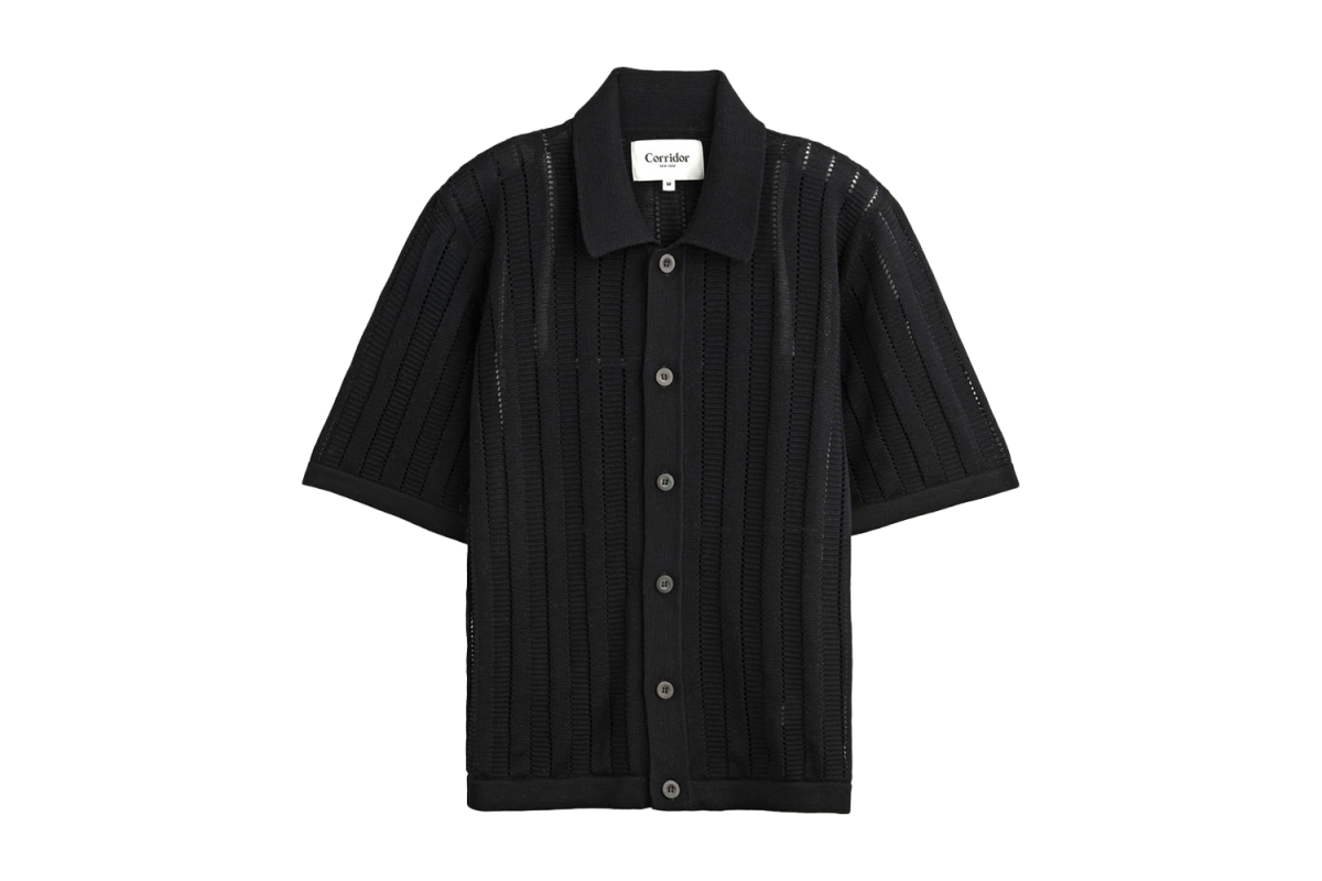 Corridor Pointelle Stripe Buttondown