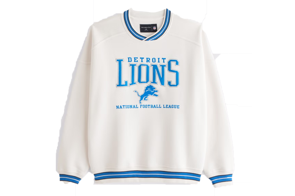 Abercrombie Detroit Lions Graphic Crew Sweatshirt