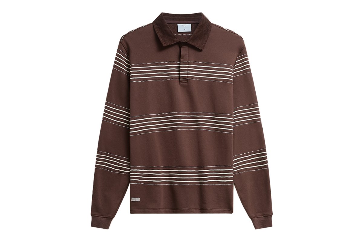 Percival Editor Striped Rugby Polo Shirt