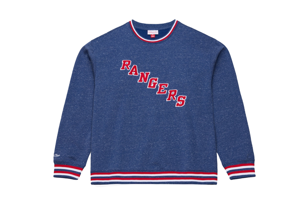 Mitchell & Ness New York Rangers Navy Winning Streak Fleece Sweatshirt