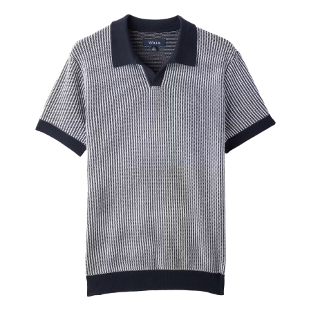striped polo shirt on transparent background