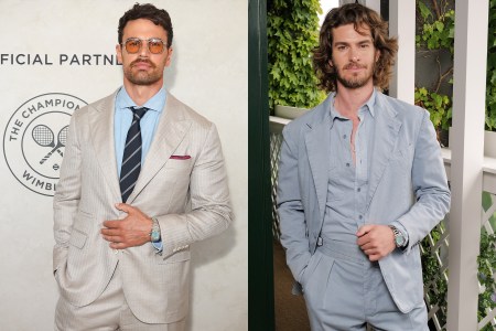 Andrew Garfield and Theo James Had a Good Old-Fashioned Watch-Off at Wimbledon