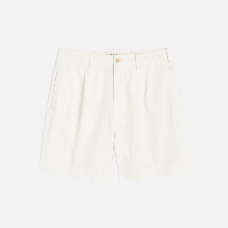 Madewell — Pleated Chino Shorts in Uniform Twill — 59 from 88 — 34% off