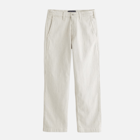 Abercrombie & Fitch — Linen-Blend Relaxed Straight Trouser Jean — 50 from 90 — 44% off