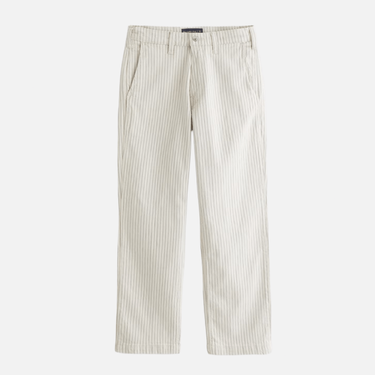 Abercrombie & Fitch — Linen-Blend Relaxed Straight Trouser Jean — 50 from 90 — 44% off