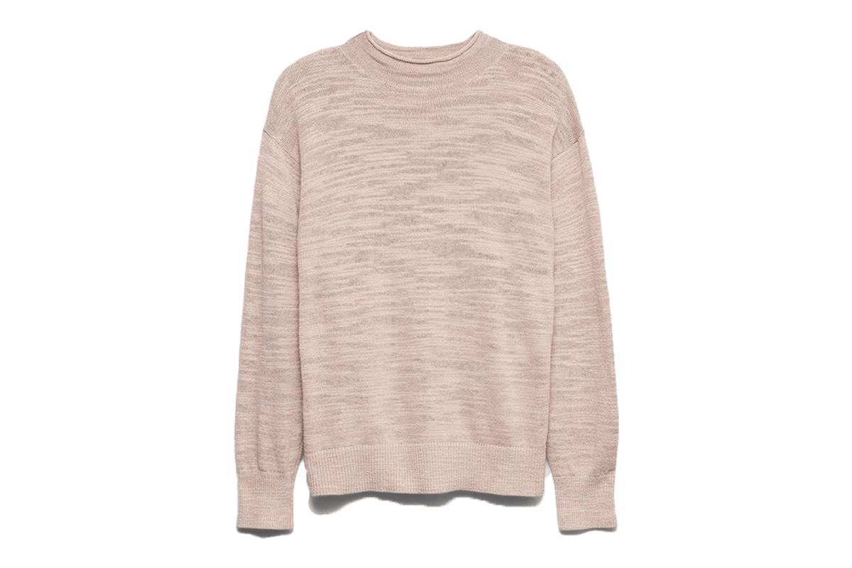 Banana Republic Linen-Cotton Slub Roll-Neck Sweater