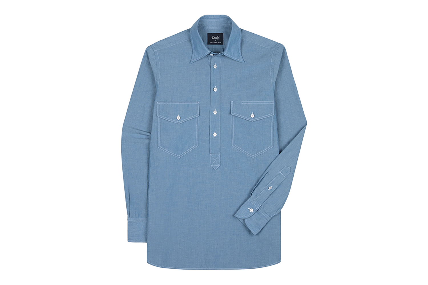 Drake’s Cotton-Linen Popover Work Shirt