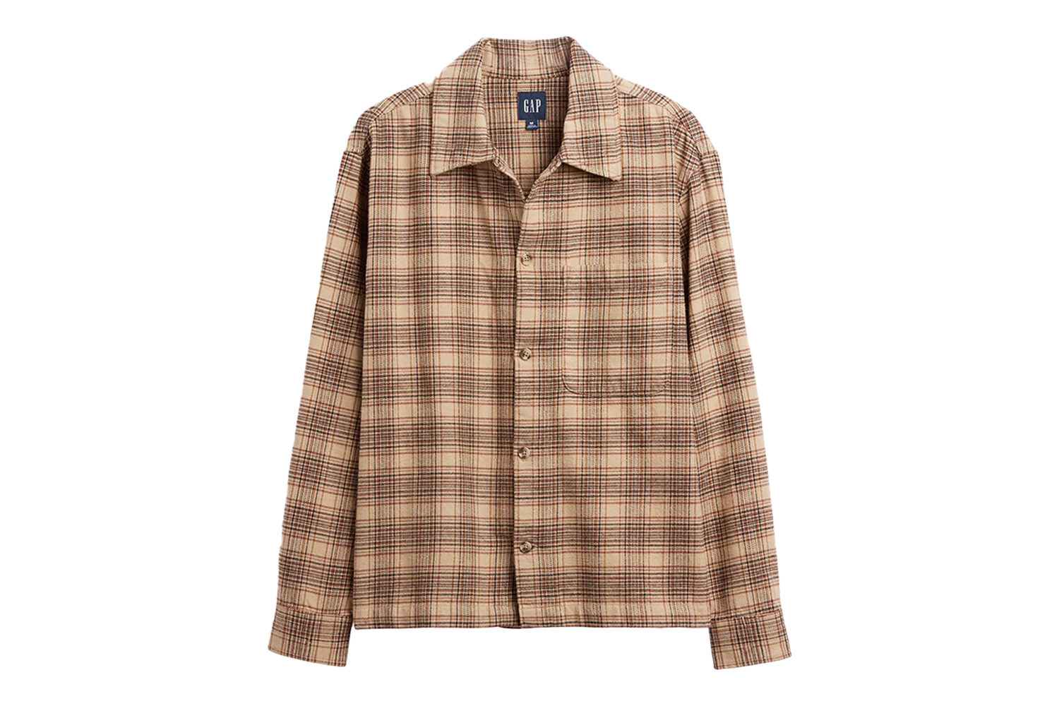 Gap Relaxed Straight-Hem Flannel Shirt
