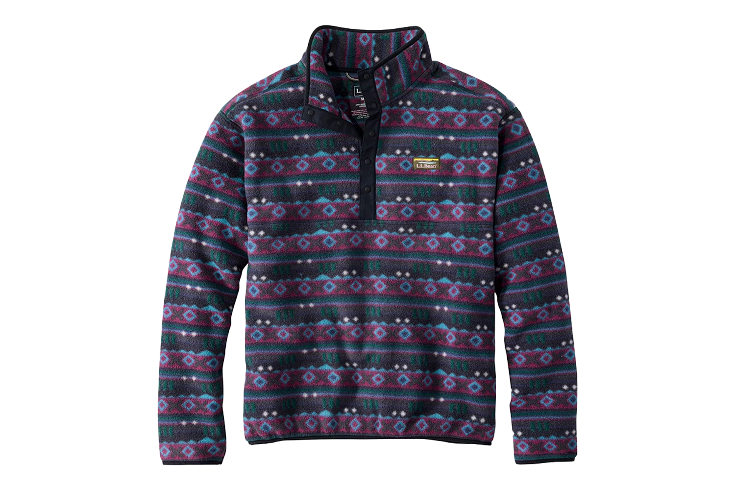 L.L.Bean Mountain Classic Print Fleece Pullover