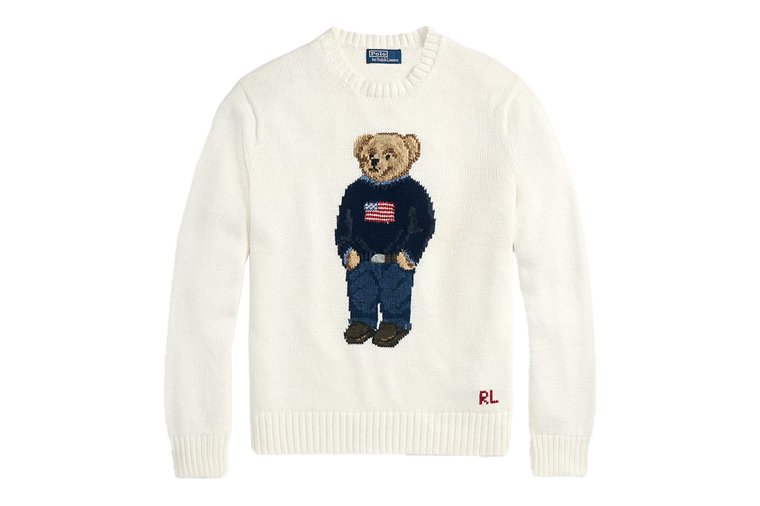 Polo Ralph Lauren Cotton-Linen Polo Bear Sweater