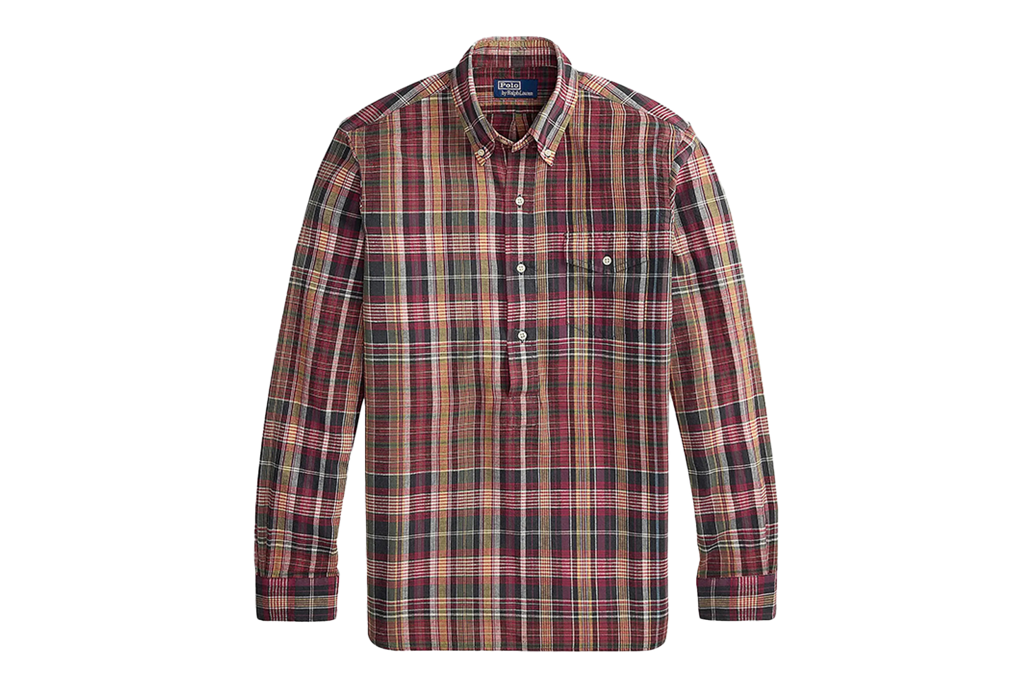 Polo Ralph Lauren Bleeding Madras Cotton Popover Shirt