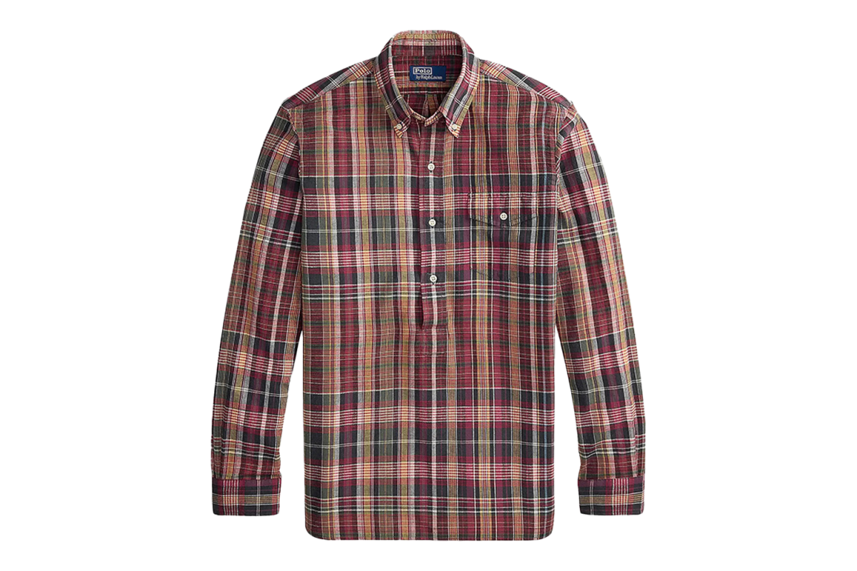 Polo Ralph Lauren Bleeding Madras Cotton Popover Shirt