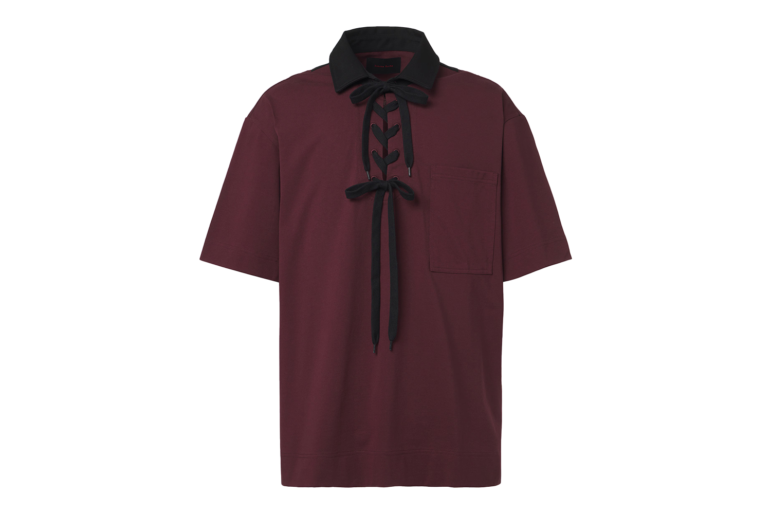 Simone Rocha Lace-Up Cotton Polo