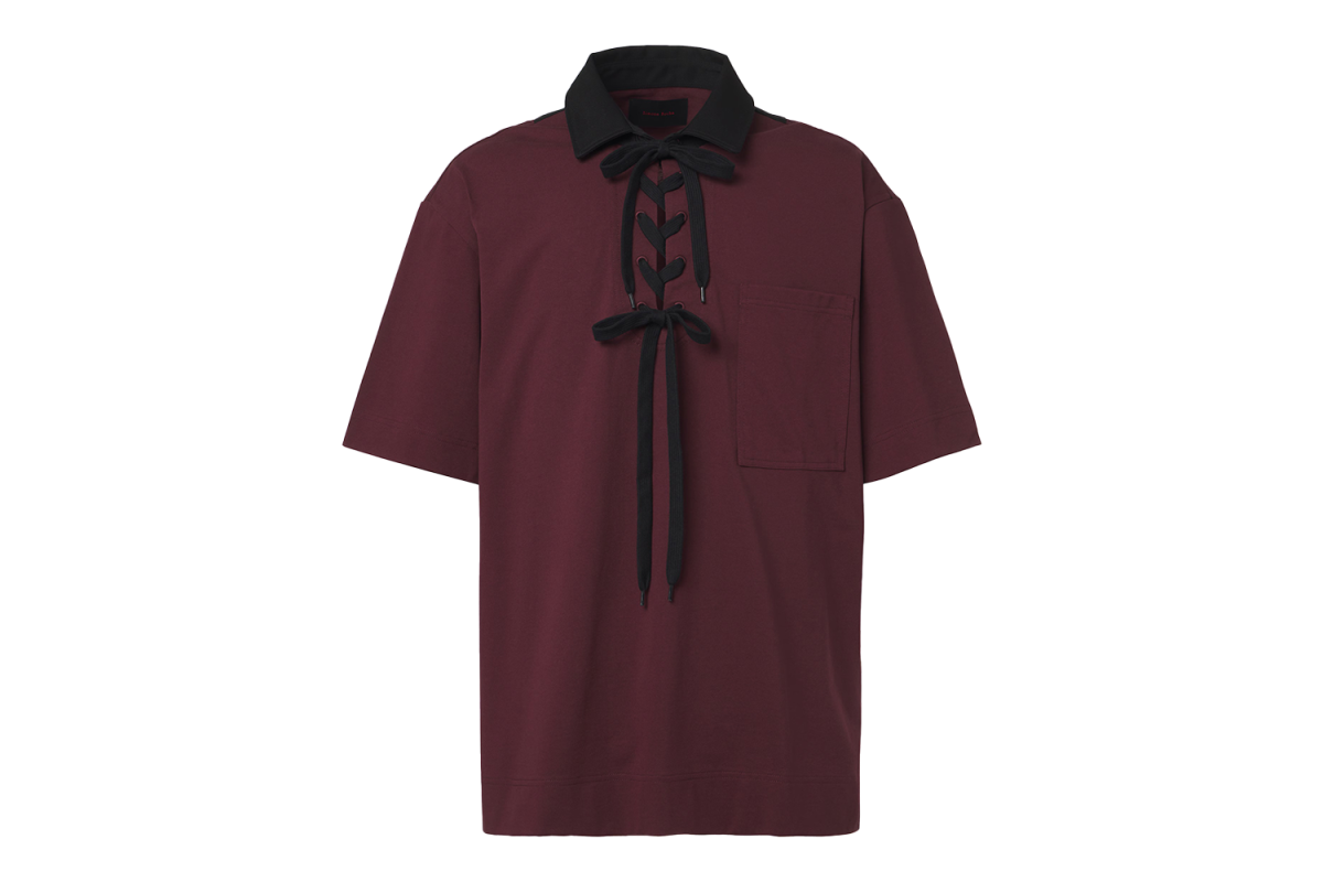 Simone Rocha Lace-Up Cotton Polo