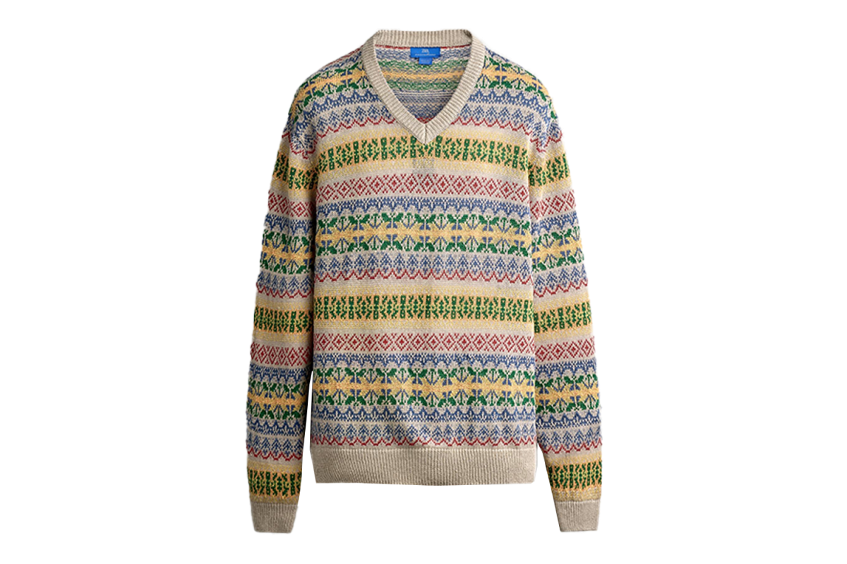 Aaron Levine X Zara Linen Jacquard Sweater