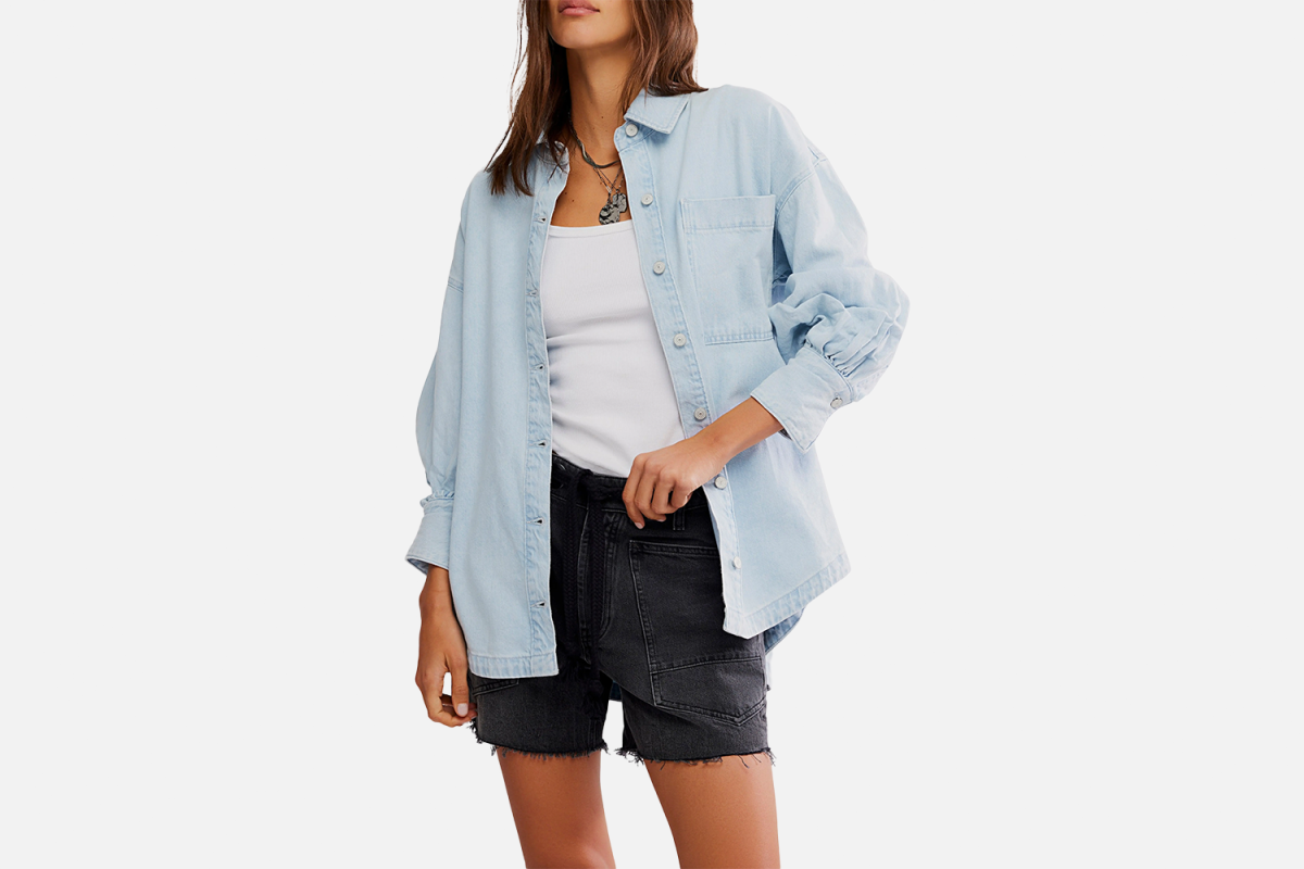 Free People Denim Ashley Denim Shirt
