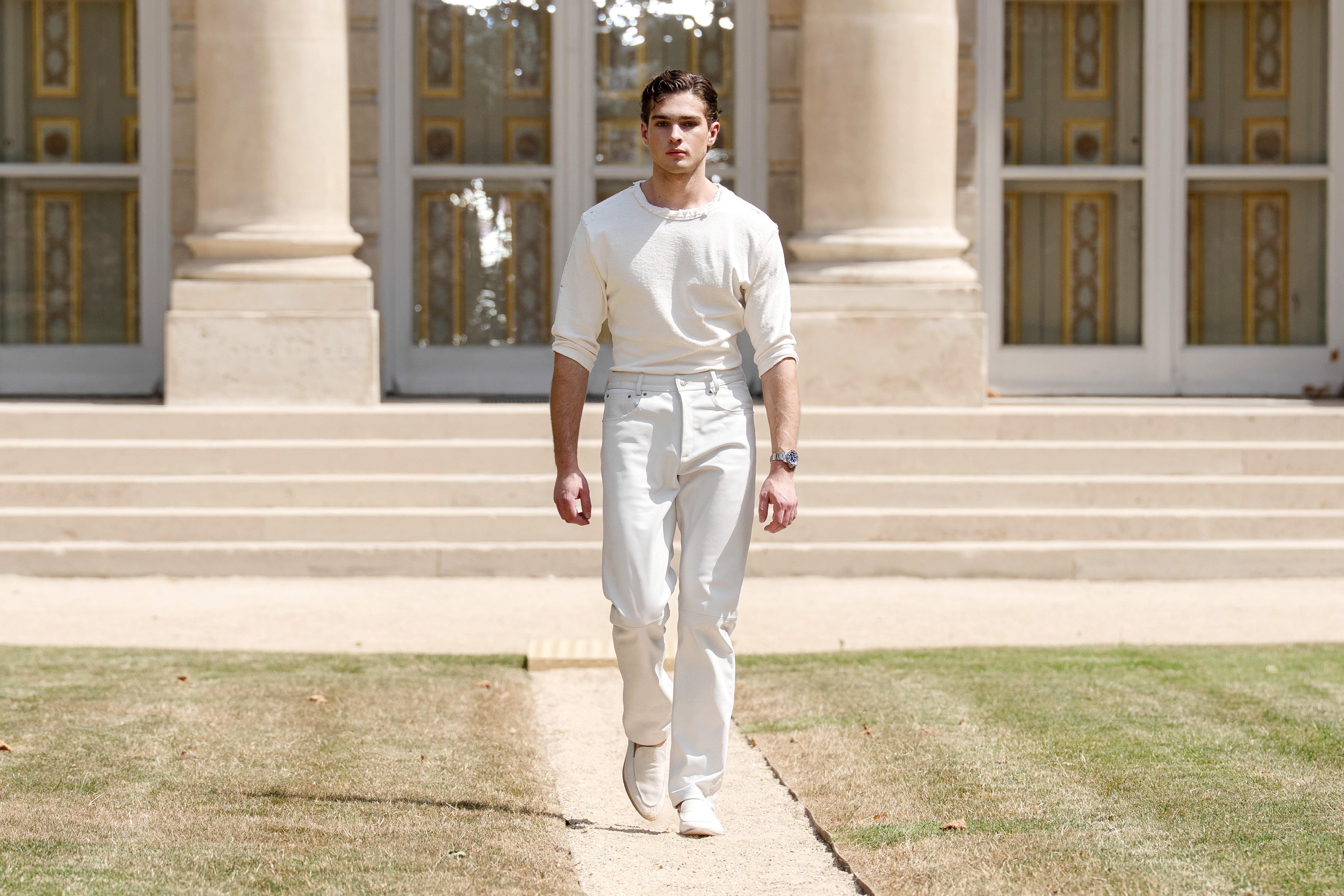 Braden Peters aka Clavicular walk the runway during the 424 Menswear Spring/Summer 2027 show