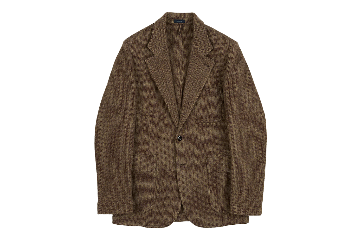 Drake’s Brown Herringbone Tweed Games Blazer Mk. VII
