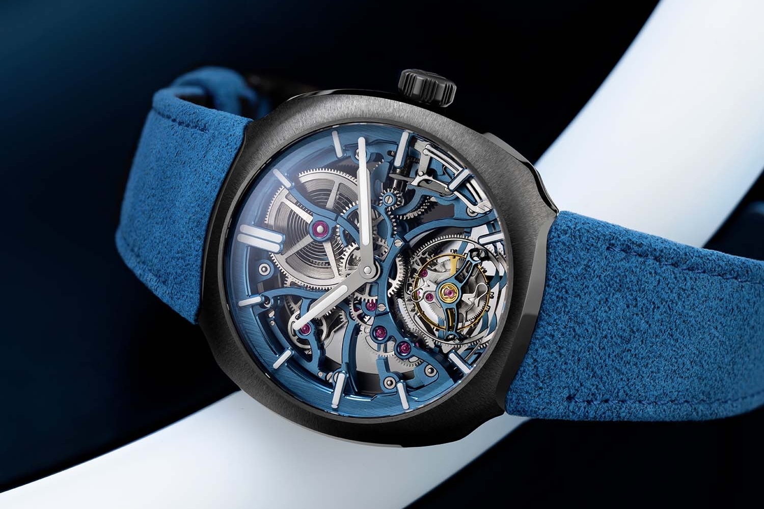 H. Moser & Cie x Alpine Streamliner Tourbillon Skeleton Ceramic Alpine Limited Edition 