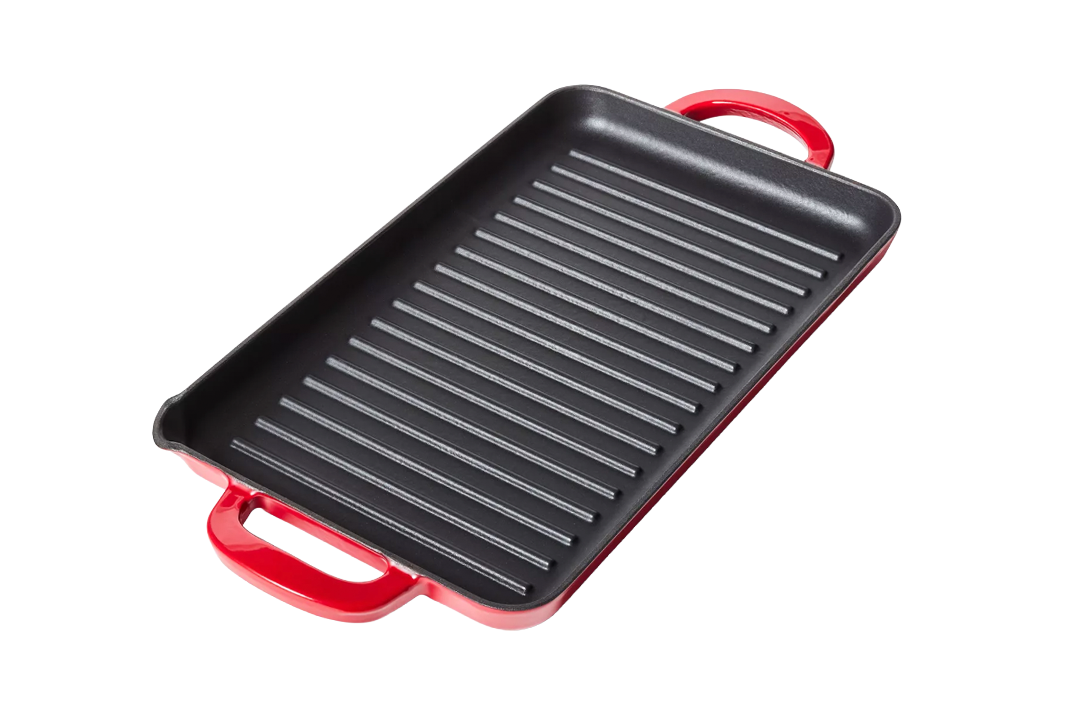 Sur La Table Enameled Cast Iron Grill Pan, 15-Inch x 9-Inch