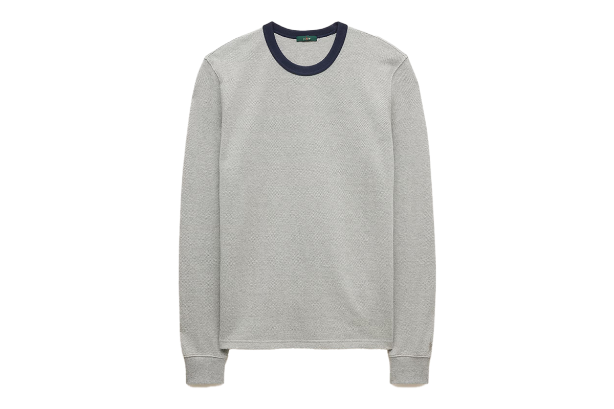 J.Crew Long-Sleeve Macropiqué Ringer T-Shirt