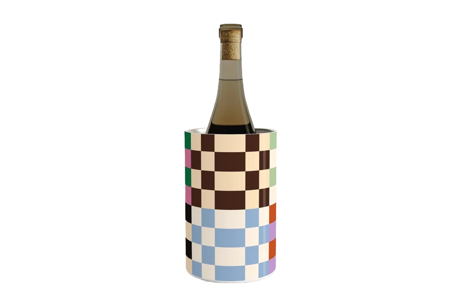 Society6 Patchwork Checkerboard Wine Chiller