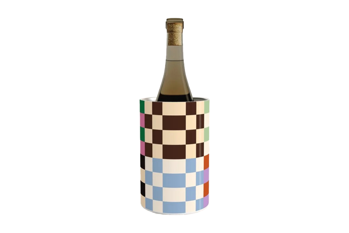 Society6 Patchwork Checkerboard Wine Chiller