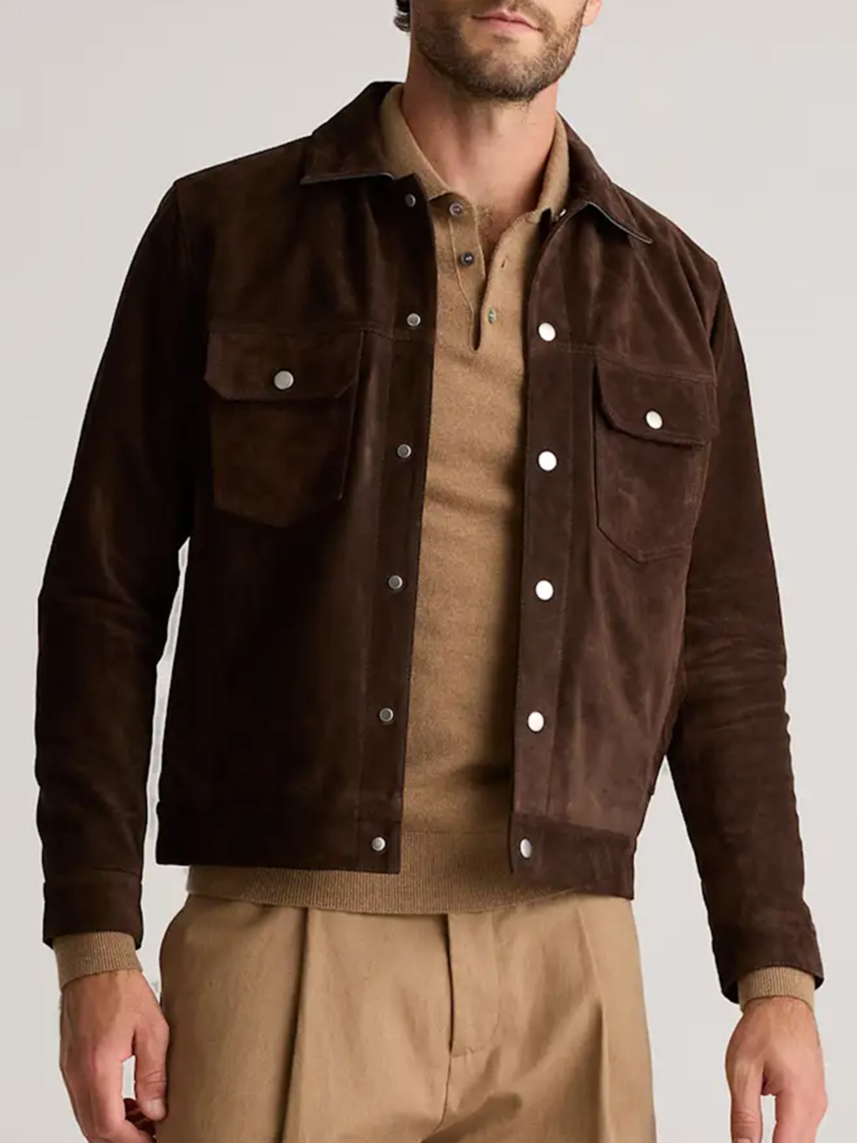 Quince Italian Suede Trucker Jacket