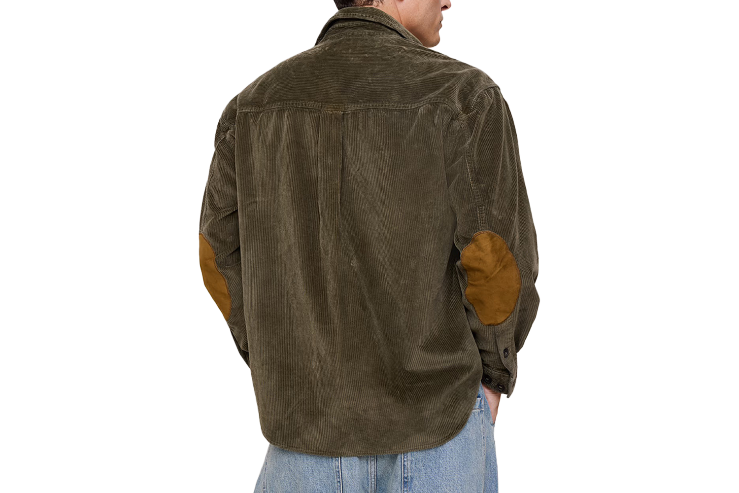 Banana Republic Archive Reissue Suede Elbow Patch Corduroy Shirt