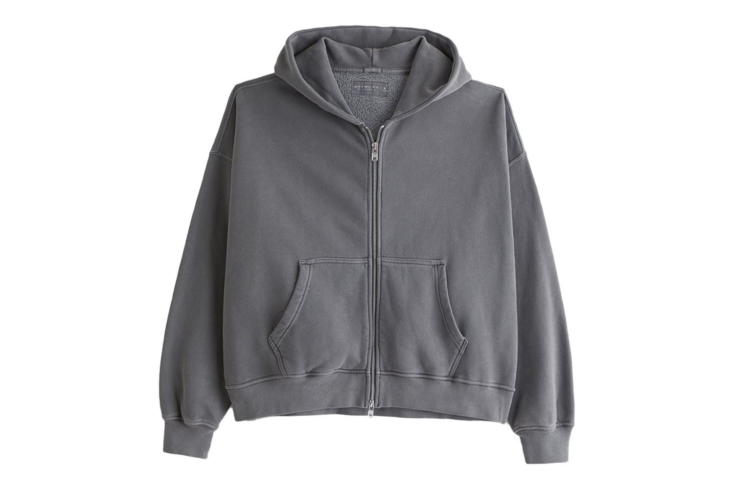 Abercrombie & Fitch Essential Cropped Full-Zip Hoodie