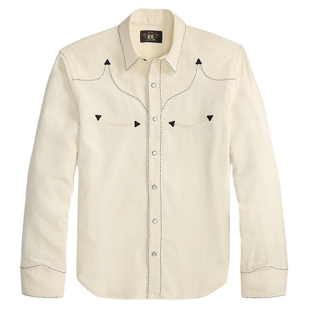 RRL Slim Fit Bedford Cord Western Shirt
