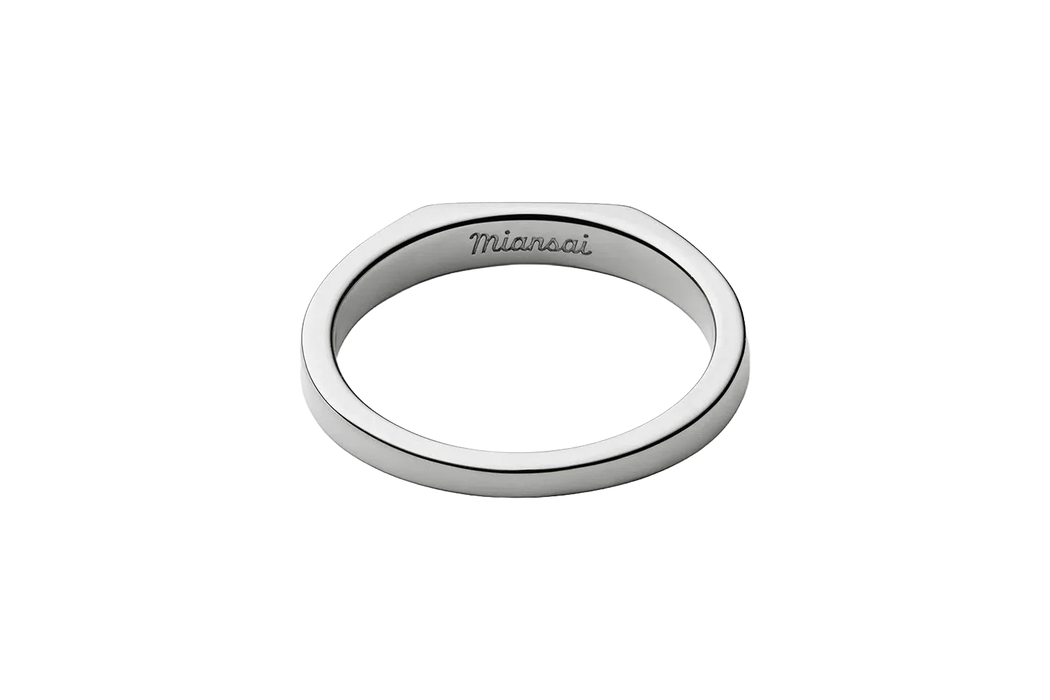 Miansai Sterling Silver Thin Geo Signet Ring