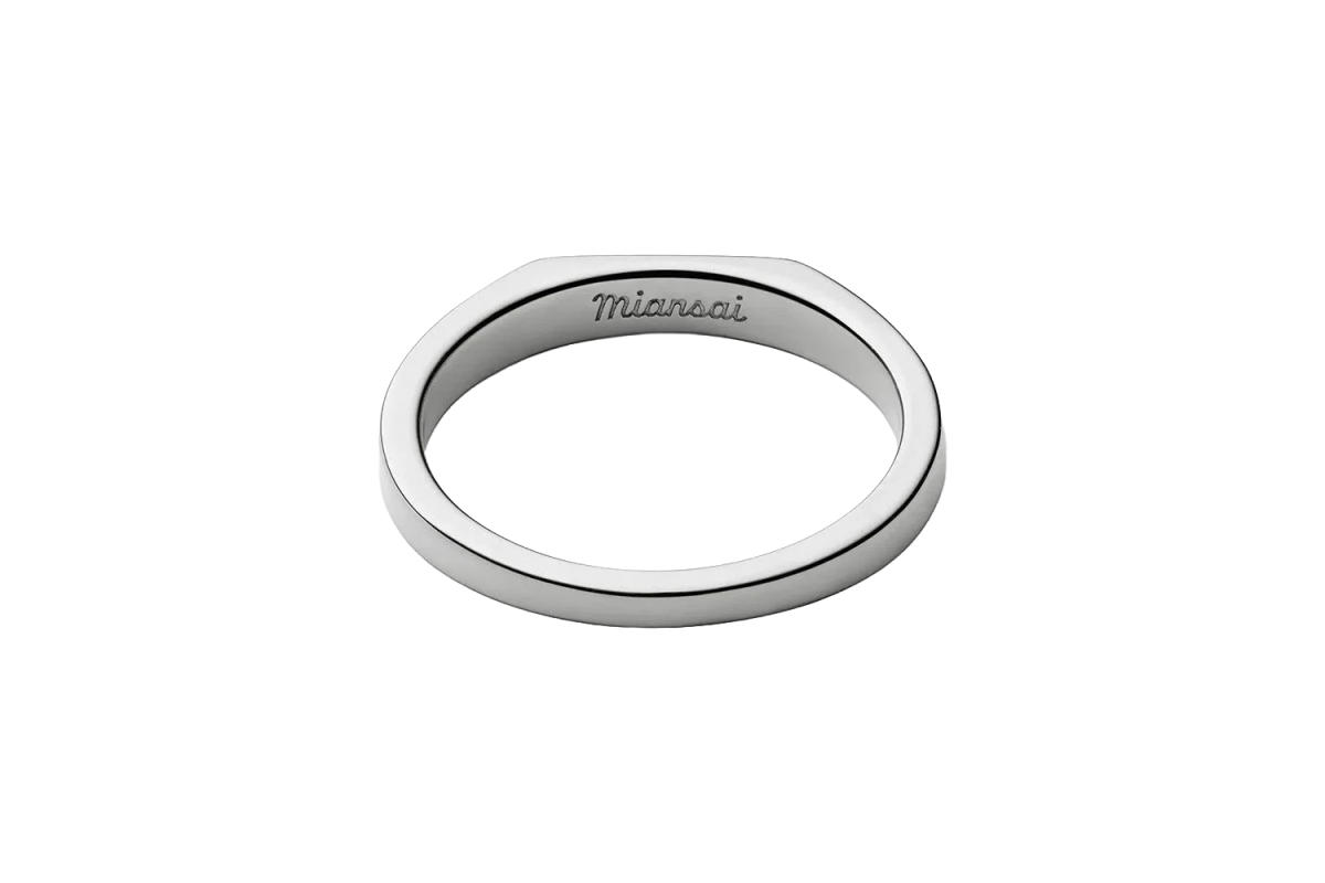 Miansai Sterling Silver Thin Geo Signet Ring